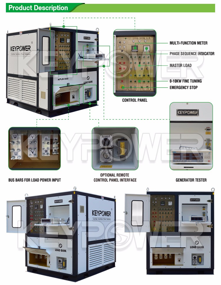 KEYPOWER Resistive 1000kw load bank for Generator Testing  Trailer rental